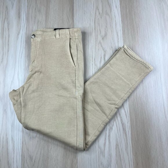 Adam Mar Pants Slim Fit Comfort Stretch Chino Men 32x30 Beige USA Made Huckberry - Picture 2 of 13